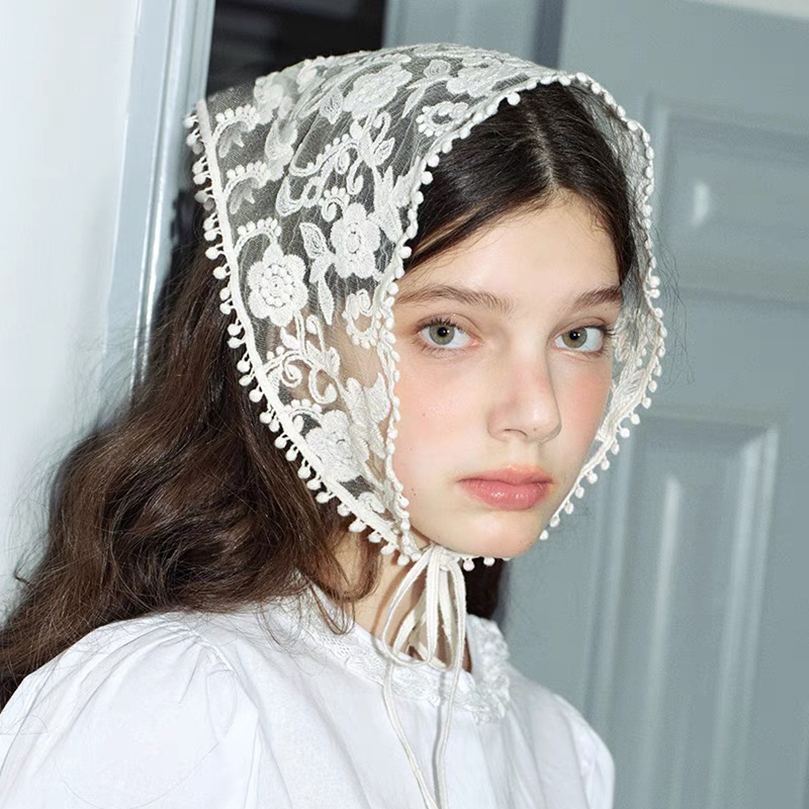 Travel Accessories Aesthetic - Lenço de cabelo de renda floral