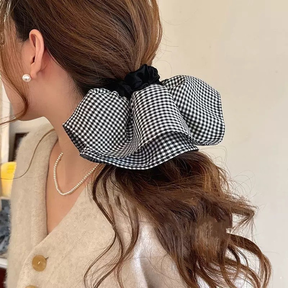 Laços de cabelo xadrez extra g - Travel Accessories Aesthetic avaliação e preço