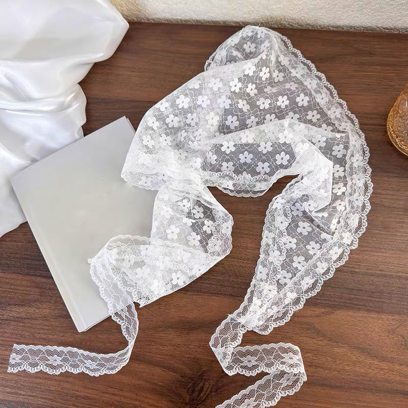 Lenço de cabelo de renda flora - Travel Accessories Aesthetic avaliação e preço